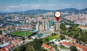 Apartamentos studio de 50 ou 52 m2 no centro de Bragança Paulista.
